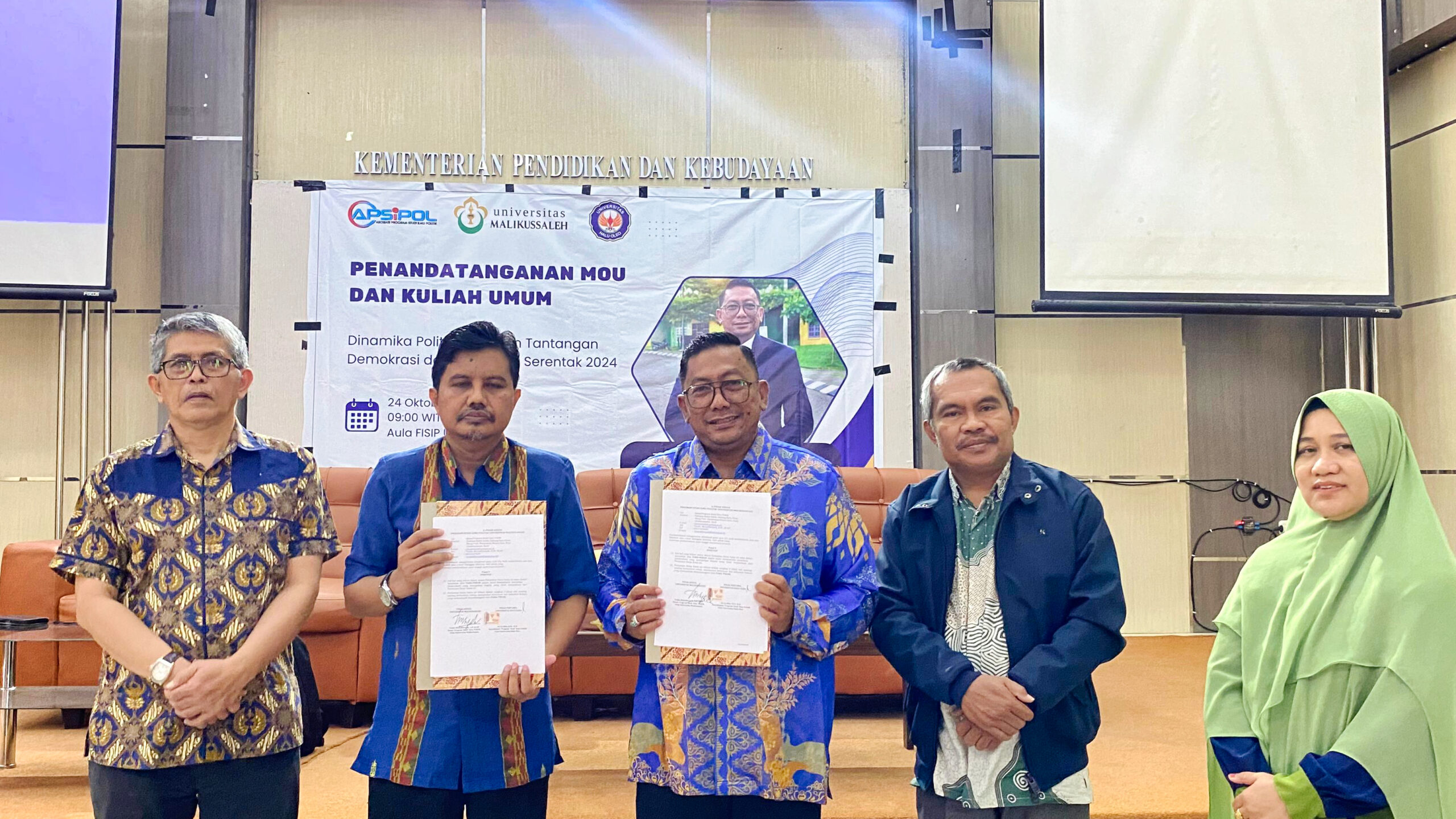 FISIP UHO dan Universitas Malikussaleh Jalin Kerja Sama