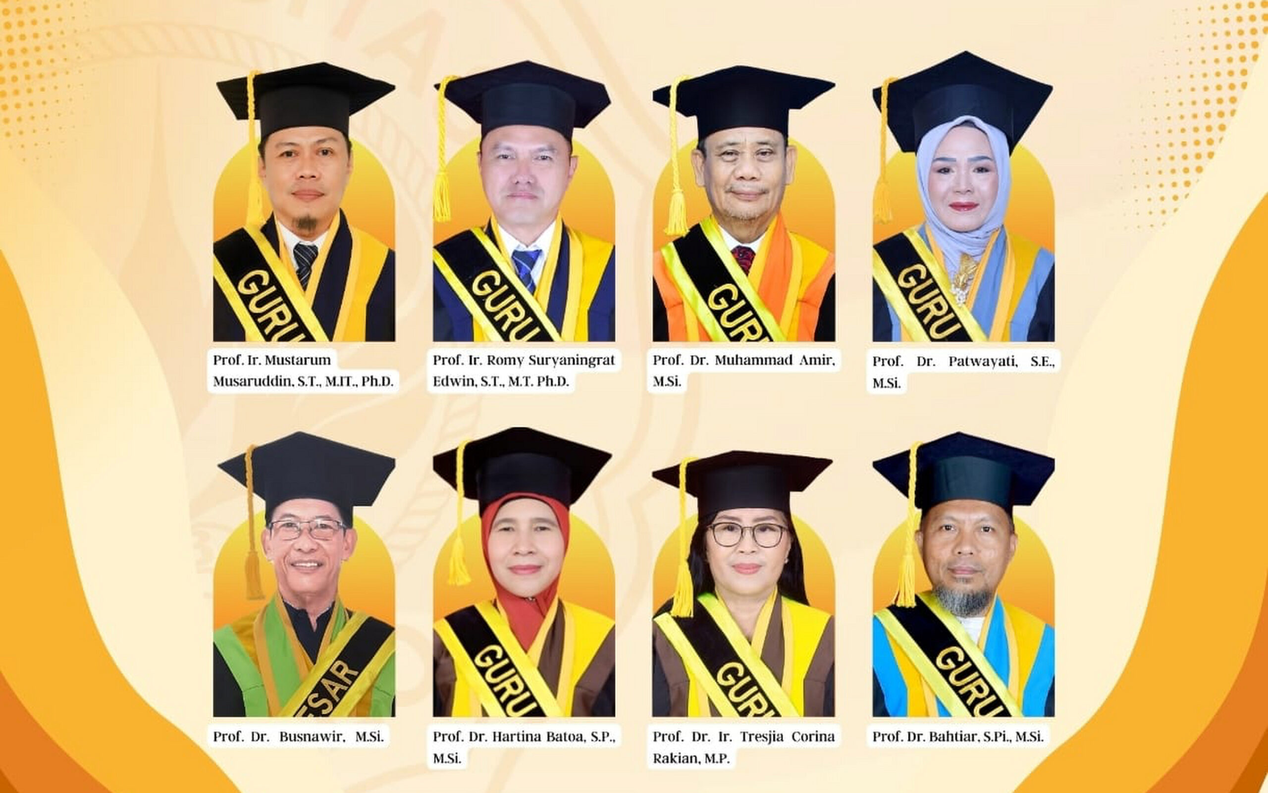 Delapan Guru Besar UHO Dikukuhkan