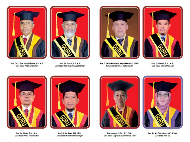 UHO Kembali Mengukuhkan Delapan Guru Besar