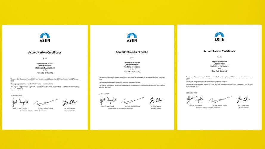 Tiga Prodi UHO Raih Akreditasi Internasional ASIIN
