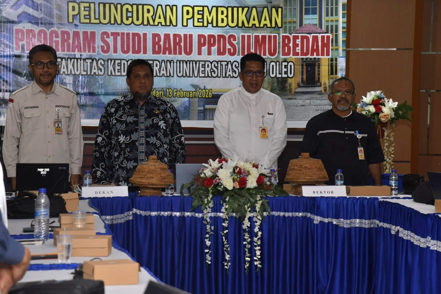 REKTOR APRESIASI PELUNCURAN PEMBUKAAN PPDS ILMU BEDAH FK UHO