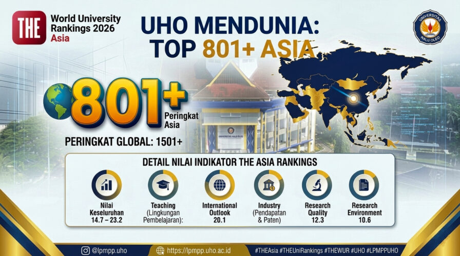 Times Higher Education: UHO Masuk Pemeringkatan Universitas Asia