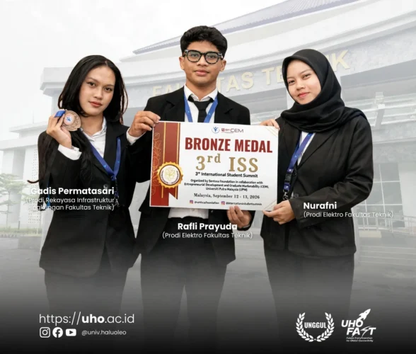 GO INTERNASIONAL MAHASISWA FT UHO RAIH BRONZE MEDALI DI 3<sup>rd</sup> ISS