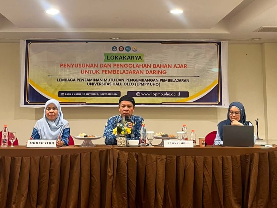Posted inL P P M P - U H O UHO Gelar Lokakarya Penyusunan dan Pengolahan Bahan Ajar untuk Pembelajaran Daring